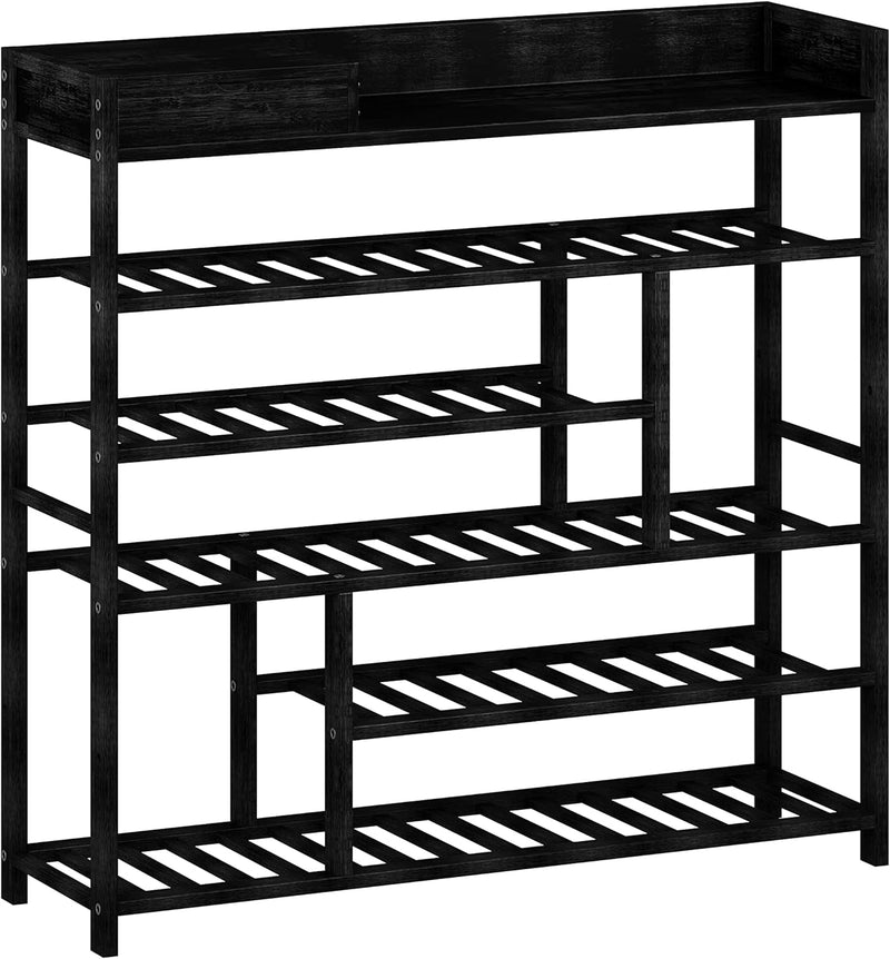 Bamboo Shoe Rack for Closet 6 Tier Storage