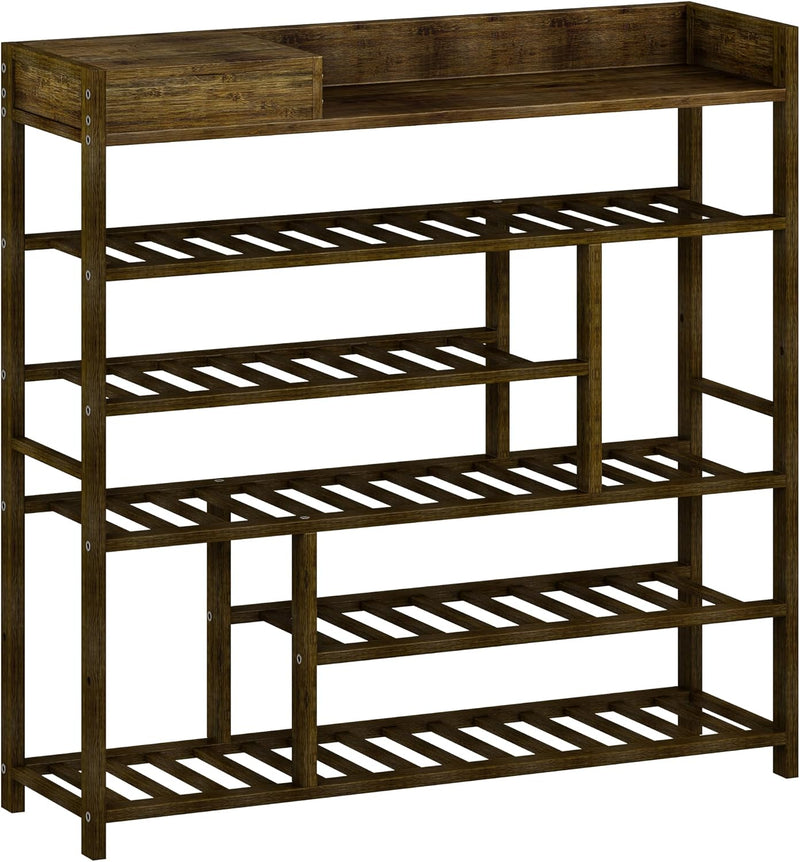 Bamboo Shoe Rack for Closet 6 Tier Storage