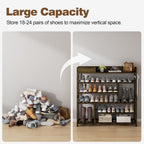Bamboo Shoe Rack for Closet 6 Tier Storage
