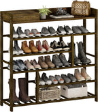 Bamboo Shoe Rack for Closet 6 Tier Storage