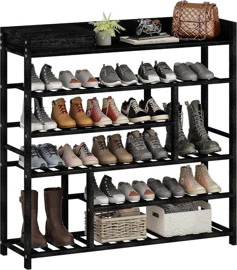 Bamboo Shoe Rack for Closet 6 Tier Storage
