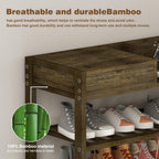 Bamboo Shoe Rack for Closet 6 Tier Storage