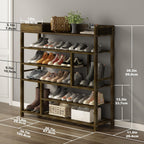 Bamboo Shoe Rack for Closet 6 Tier Storage