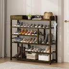 Bamboo Shoe Rack for Closet 6 Tier Storage