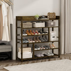 Bamboo Shoe Rack for Closet 6 Tier Storage