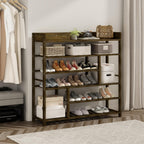 Bamboo Shoe Rack for Closet 6 Tier Storage