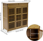 Bamboo Shoe Storage Cabinet with 5-Tier Shelves Breathable