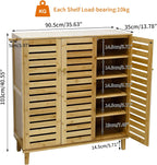 Bamboo Shoe Storage Cabinet: Wooden Shoes Rack Organiser