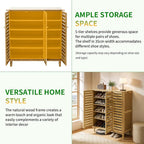 Bamboo Shoe Storage Cabinet: Wooden Shoes Rack Organiser