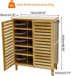 Bamboo Shoe Storage Cabinet: Wooden Shoes Rack Organiser