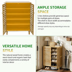 Bamboo Shoe Storage Cabinet: Wooden Shoes Rack Organiser