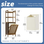 Bamboo Tilt Out Laundry Hamper 32L Bathroom Storage