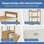 Bamboo Tilt Out Laundry Hamper 32L Bathroom Storage