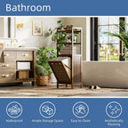 Bamboo Tilt Out Laundry Hamper 32L Bathroom Storage