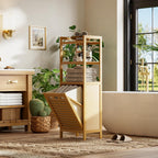 Bamboo Tilt Out Laundry Hamper 32L Bathroom Storage