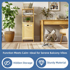 Bamboo Tilt Out Laundry Hamper 32L Bathroom Storage
