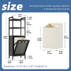 Bamboo Tilt Out Laundry Hamper 40L Bathroom Storage
