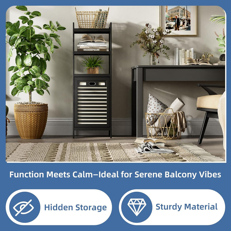 Bamboo Tilt Out Laundry Hamper 40L Bathroom Storage