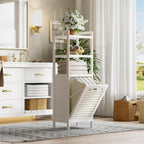 Bamboo Tilt Out Laundry Hamper 40L Bathroom Storage