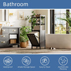 Bamboo Tilt Out Laundry Hamper 40L Bathroom Storage