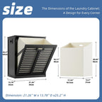 Bamboo Tilt Out Laundry Hamper Bathroom Storage Cabinet