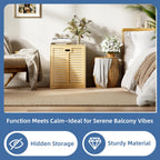 Bamboo Tilt Out Laundry Hamper Bathroom Storage Cabinet