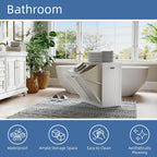 Bamboo Tilt Out Laundry Hamper Bathroom Storage Cabinet