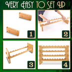Bamboo Wine Rack Freestanding 8-Tier 72 Bottle Holder