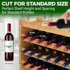 Bamboo Wine Rack Freestanding 8-Tier 72 Bottle Holder