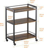 Bar Cart for the Home Serving with Wheels