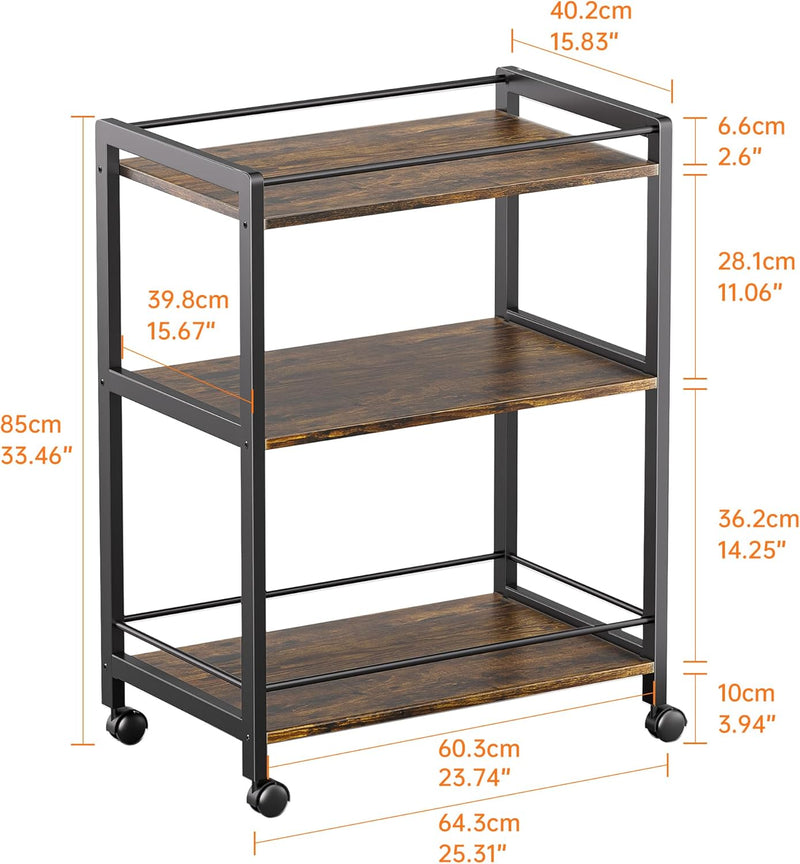 Bar Cart for the Home Serving with Wheels