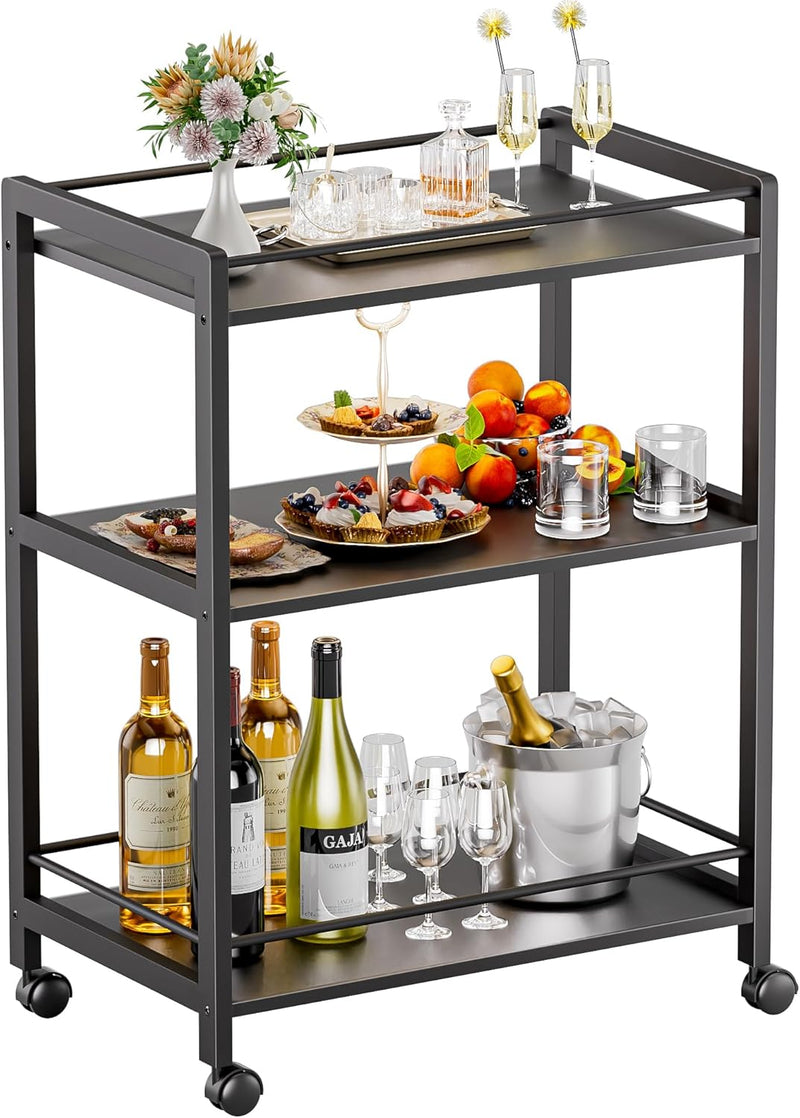 Bar Cart for the Home Serving with Wheels