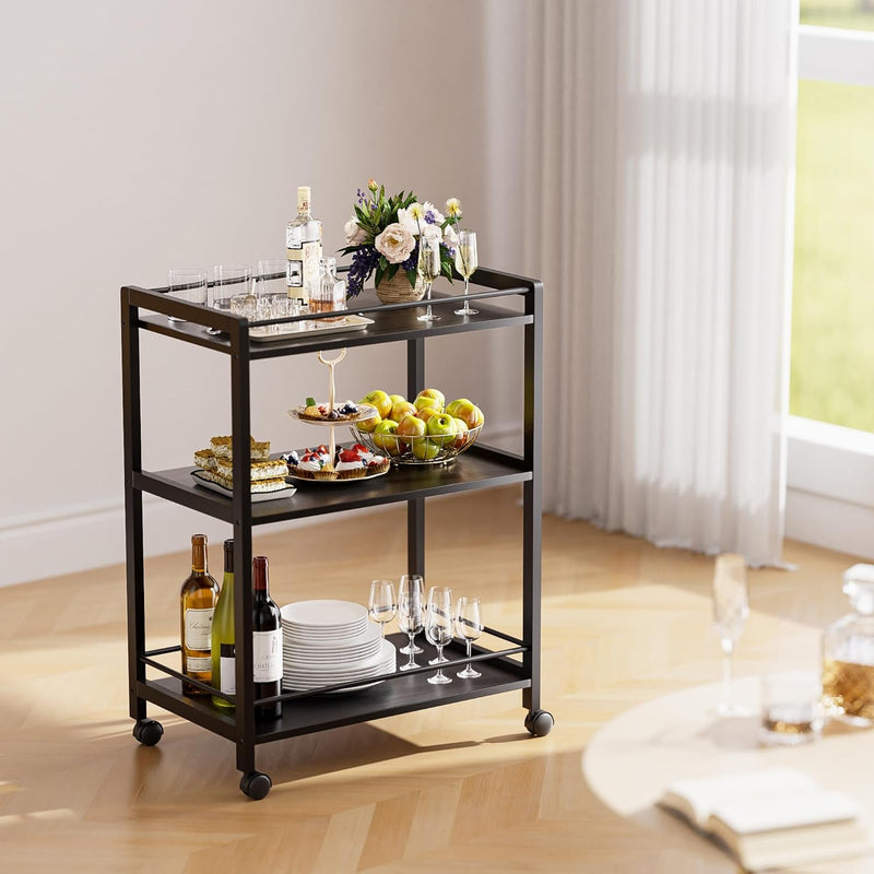 Bar Cart for the Home Serving with Wheels