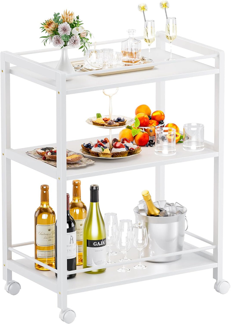 Bar Cart for the Home Serving with Wheels