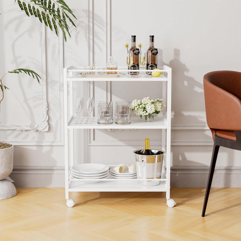 Bar Cart for the Home Serving with Wheels