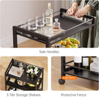 Bar Cart for the Home Serving with Wheels