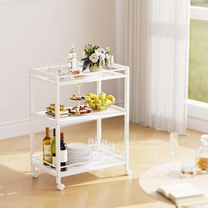 Bar Cart for the Home Serving with Wheels