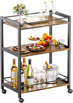 Bar Cart for the Home Serving with Wheels