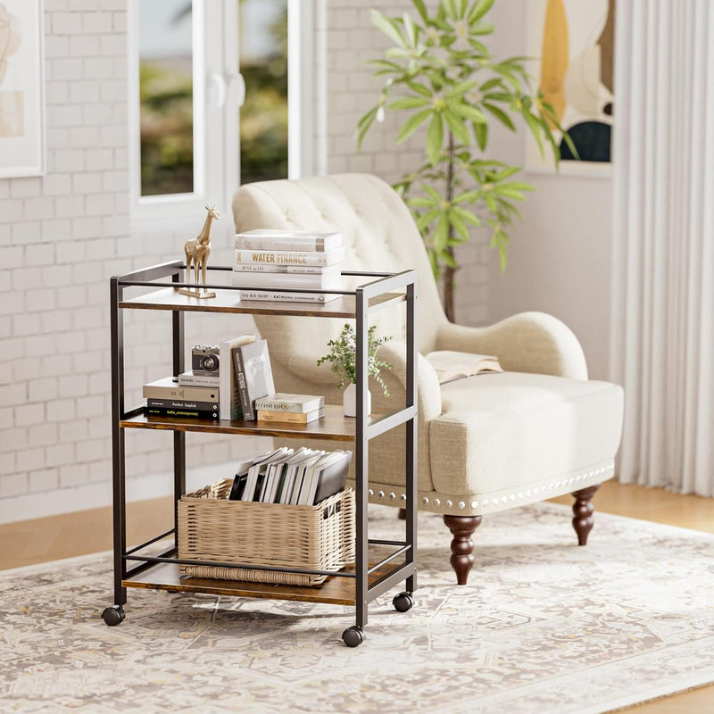 Bar Cart for the Home Serving with Wheels