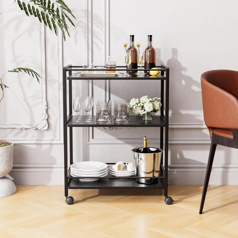 Bar Cart for the Home Serving with Wheels
