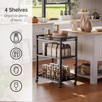 Bar Cart for the Home Serving with Wheels