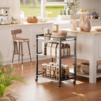 Bar Cart for the Home Serving with Wheels
