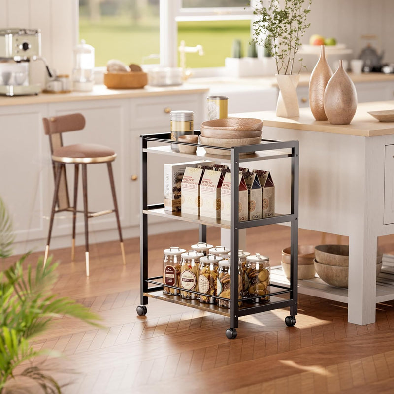 Bar Cart for the Home Serving with Wheels