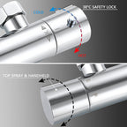 Bar Mixer Shower Set System Adjustable Height Riser