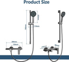 Bar Shower Mixer 2-Function Tap with Height-Adjustable Rail