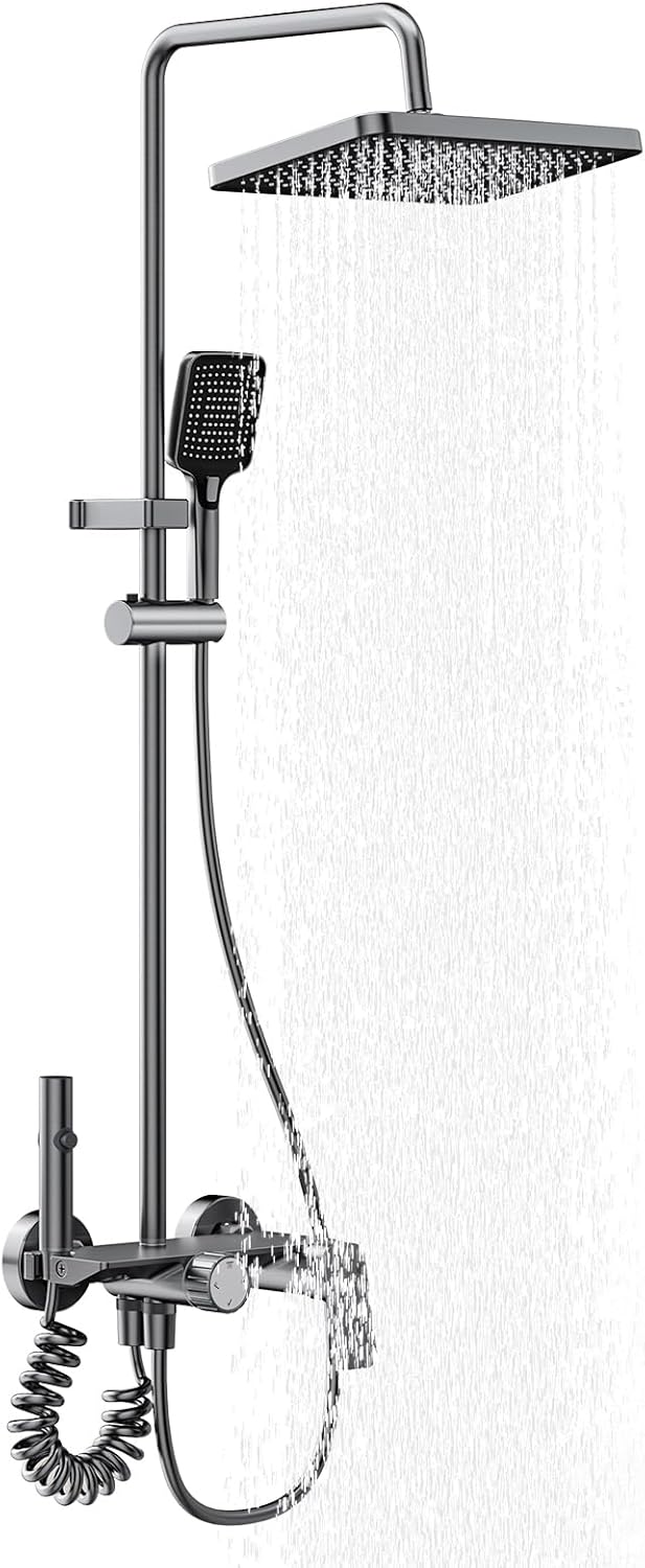 Bar Shower Mixer 2-Function Tap with Height-Adjustable Rail