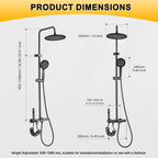 Bar Shower Mixer 2-Function Tap with Height-Adjustable Rail