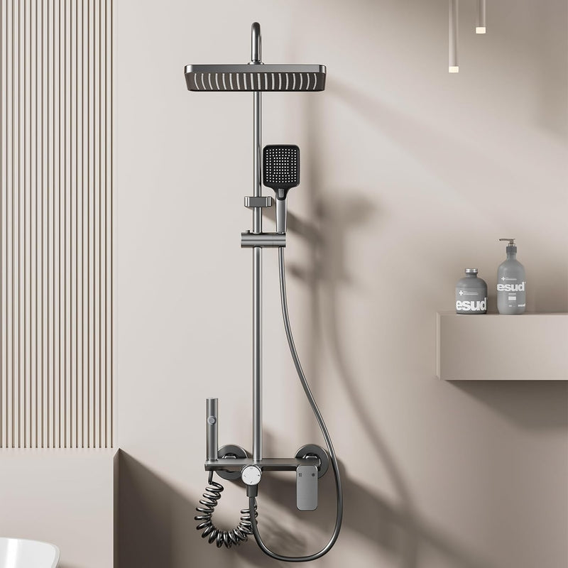 Bar Shower Mixer 2-Function Tap with Height-Adjustable Rail