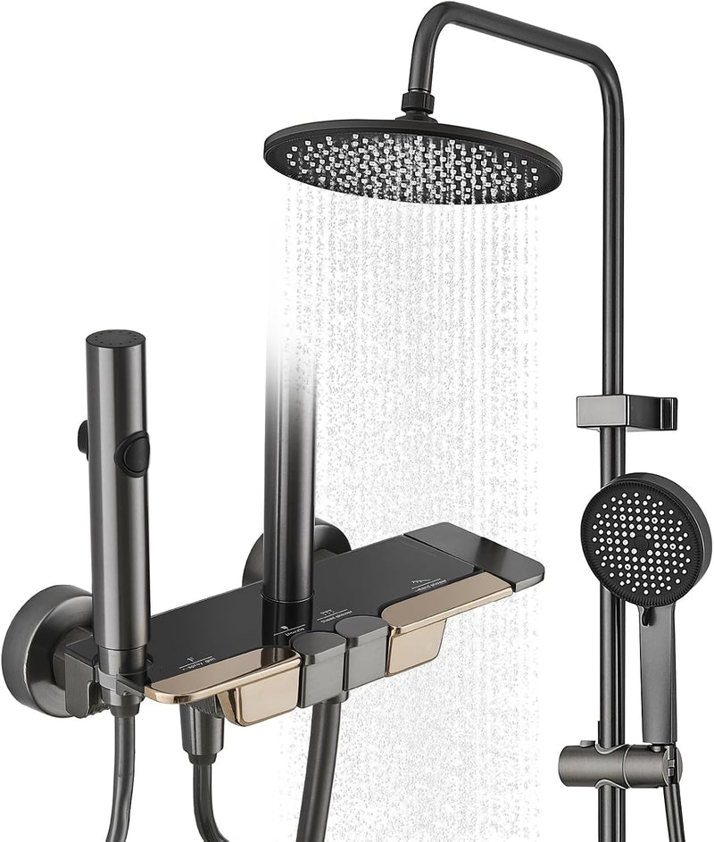 Bar Shower Mixer 2-Function Tap with Height-Adjustable Rail