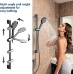 Bar Shower Mixer 2-Function Tap with Height-Adjustable Rail